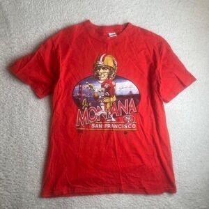 1987 San Francisco 49ers Joe Montana character Salem sportswear tshirt single xl